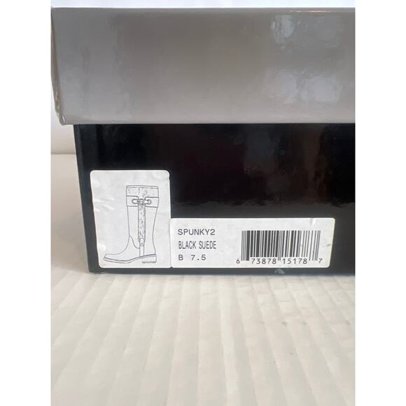 Aquatalia by Marvin K black suede tall riding boots Size 71/2 with Box - Picture 15 of 15